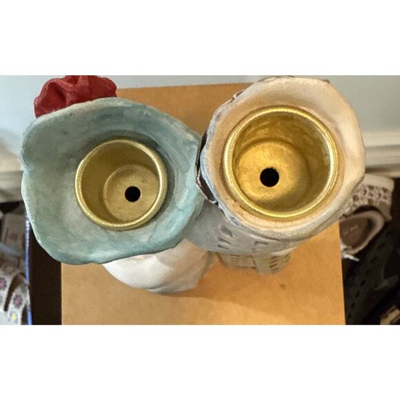 Ellen Williams Ganz Ceramic Couple Candlestick Holders Man & Woman 10” - Picture 4 of 6